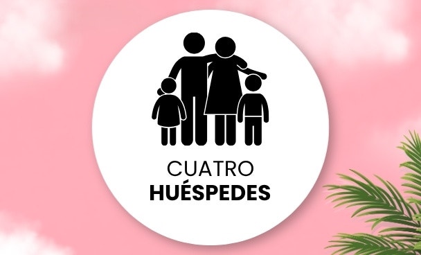 Cuatro huespedes